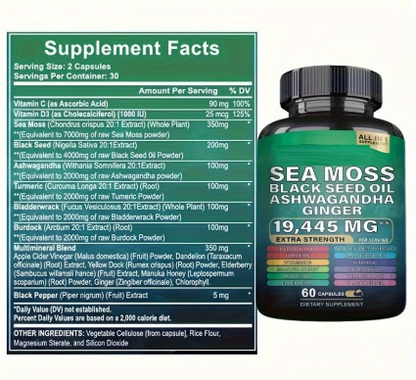 Super Pack de suplementos MuscleMax™ de musgo marino y shilajit