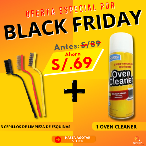 SUPER COMBO - OVEN CLEANER + CEPILLO DE LIMPIEZA DE ESQUINAS