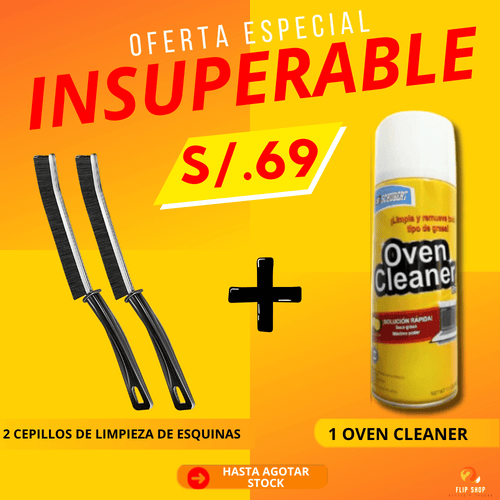 SUPER COMBO - OVEN CLEANER + CEPILLO DE LIMPIEZA